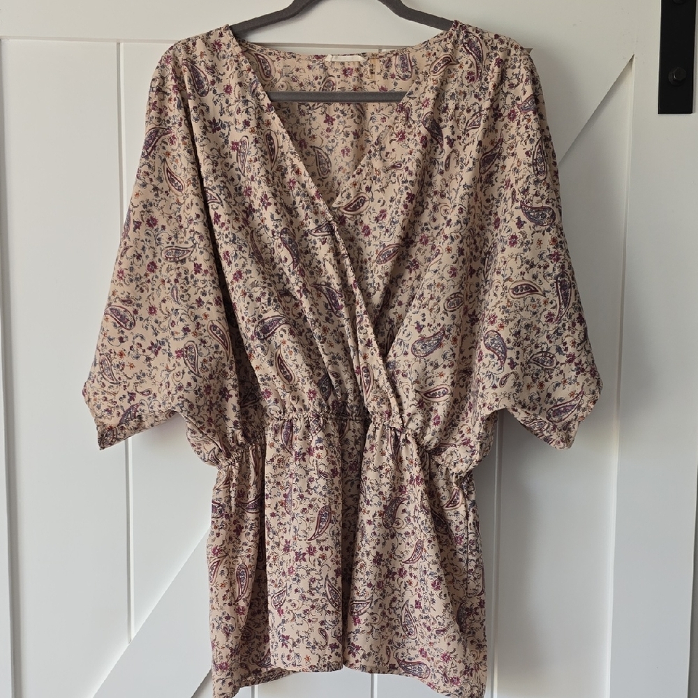 Floral Kimono Sleeve Dress